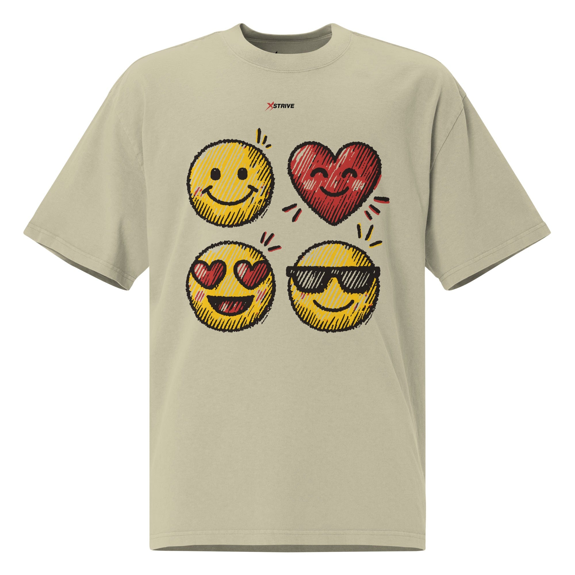 X-Strive T-shirt Faded Eucalyptus / S Xstrive Mood Oversized Faded T-Shirt Xstrive Mood Oversized Faded T-Shirt