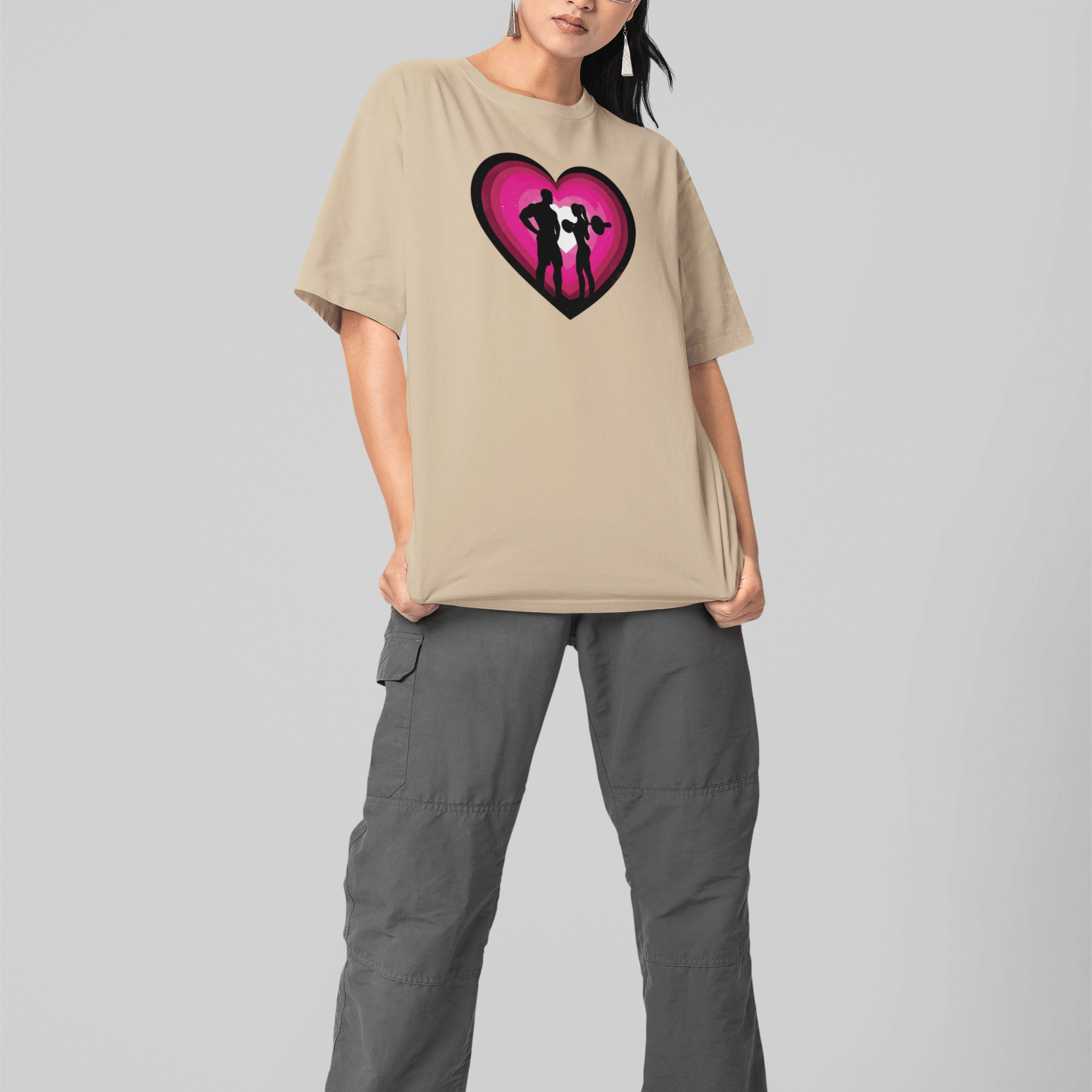 X-Strive T-shirt Faded Khaki / S Fitness Lover Oversized T-Shirt