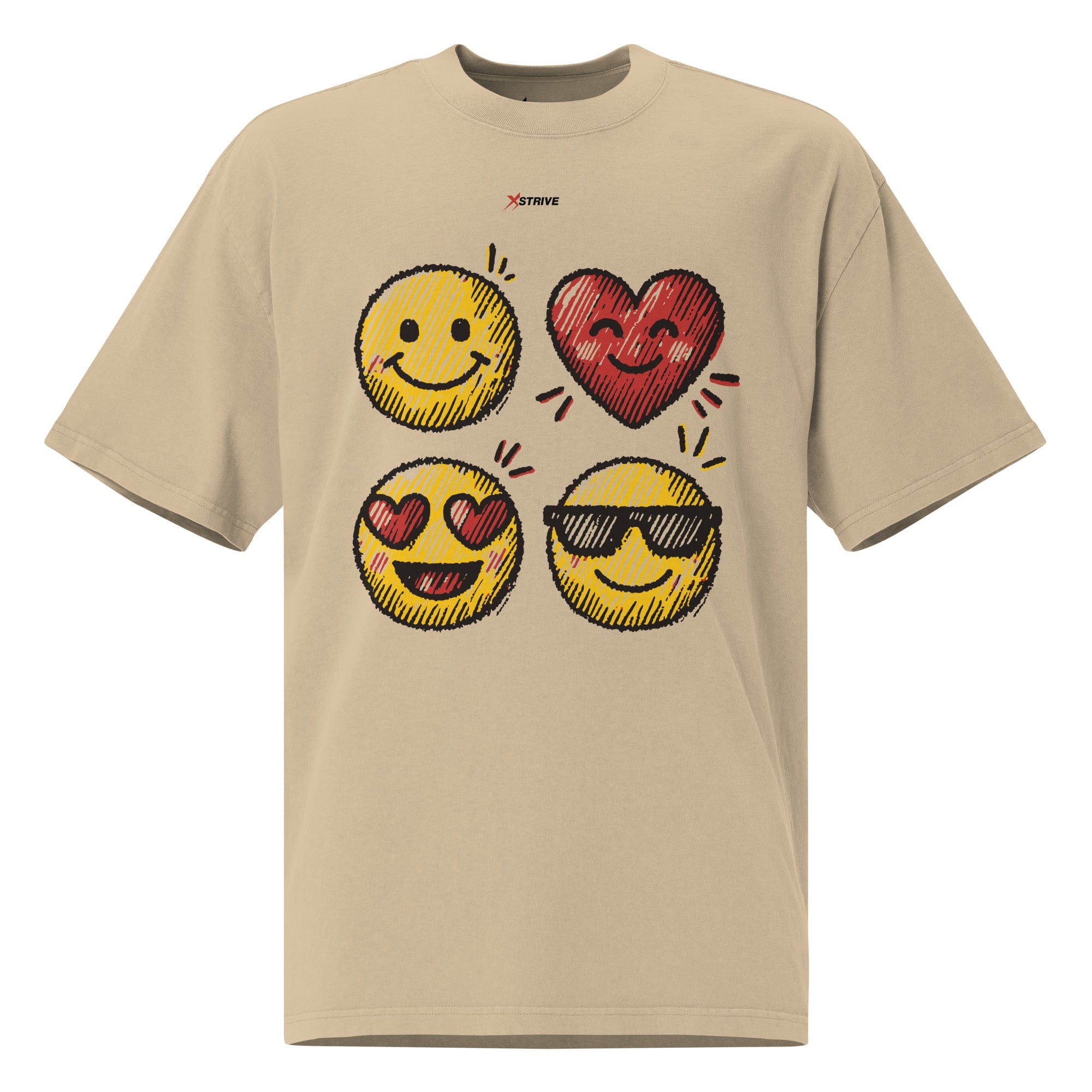 X-Strive T-shirt Faded Khaki / S Xstrive Mood Oversized Faded T-Shirt Xstrive Mood Oversized Faded T-Shirt