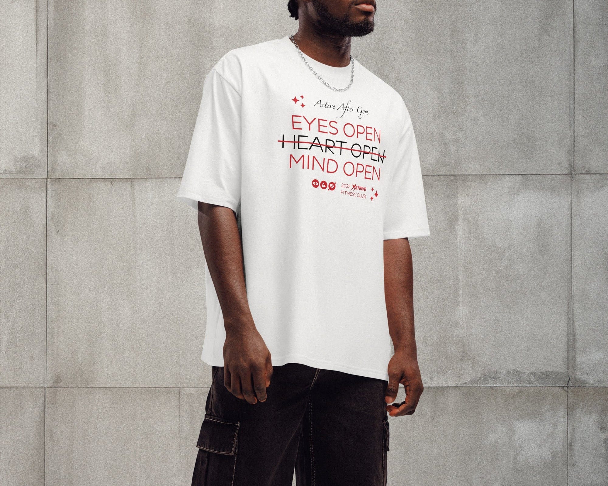 X-Strive T-shirt Heart Close Oversized T-Shirt Heart Close Oversized T-Shirt
