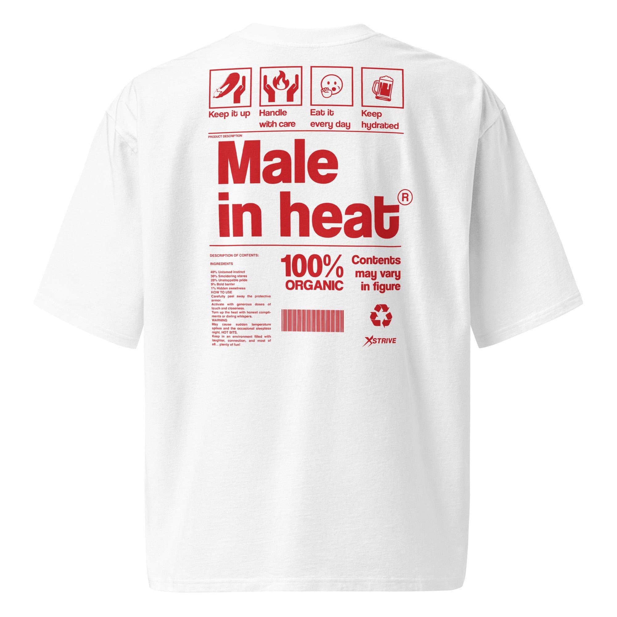 X-Strive T-shirt Male in Heat Oversized T-Shirt Male in Heat Oversized T-Shirt