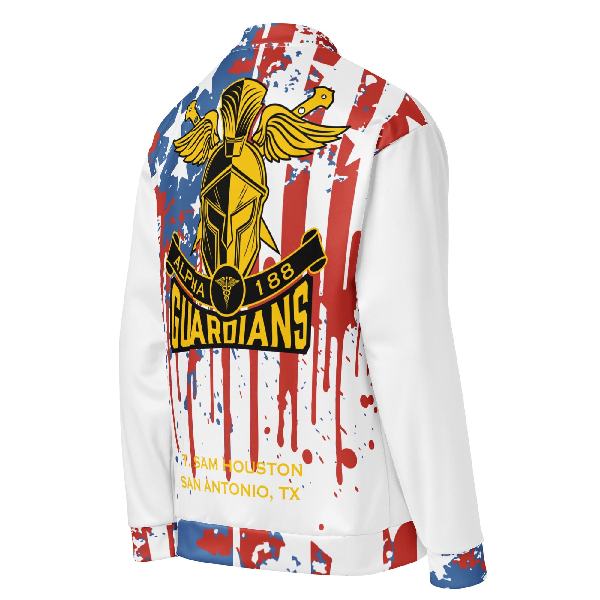 X-Strive Jacket Unisex Bomber Jacket Unisex Bomber Jacket | Vibrant Back & Personalized Front